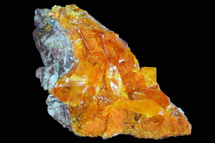 Wulfenite Crystal Cluster - Rowley Mine, AZ #76828
